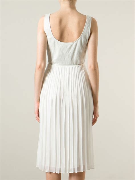 all white burberry outfit|burberry pleated neck franny dress.